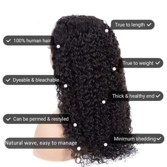 22” Water wave pre plucked glue-less wig *…NEW main image 4